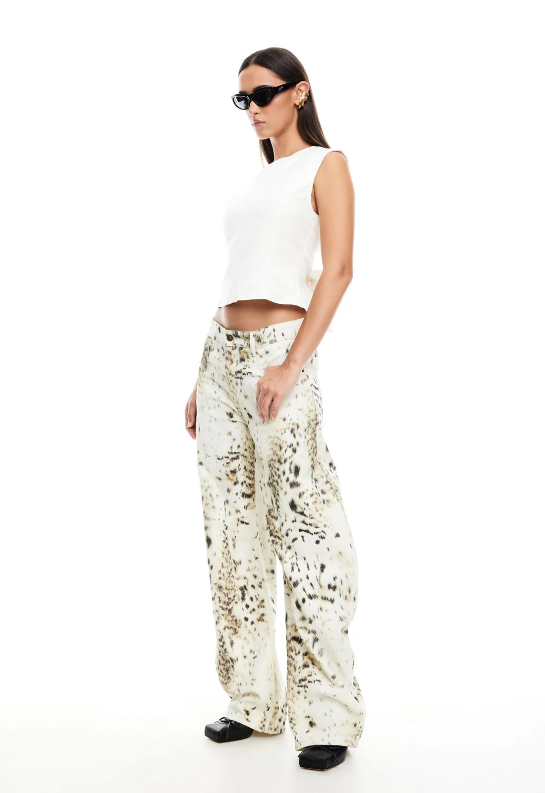 Horseshoe Jeans in Snow Leopard