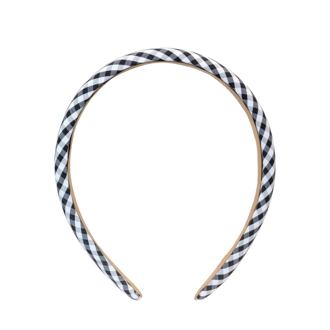 Halo Headband in Navy Gingham
