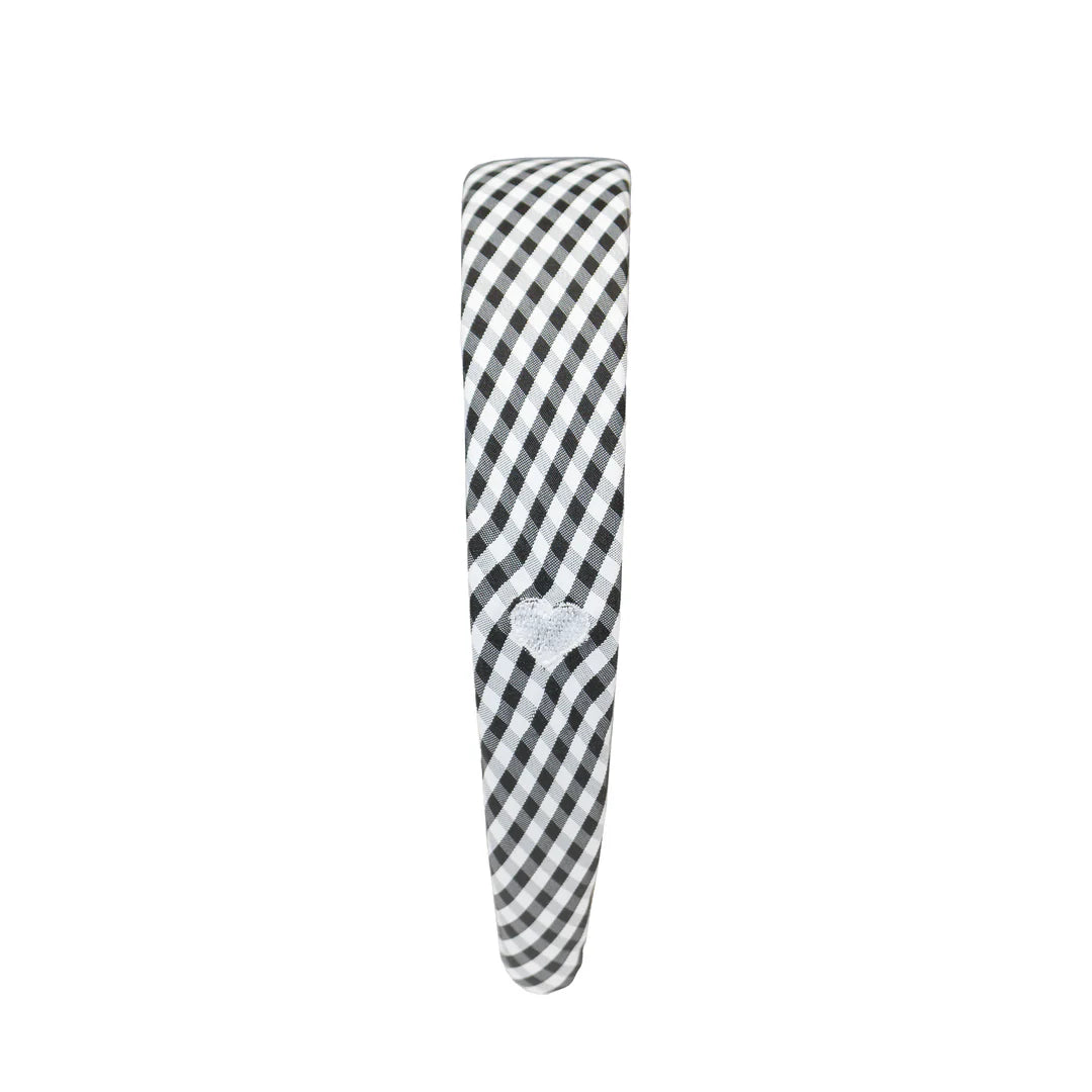 Halo Headband in Navy Gingham