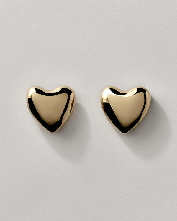 Voluptuous Heart Earrings, Lrg