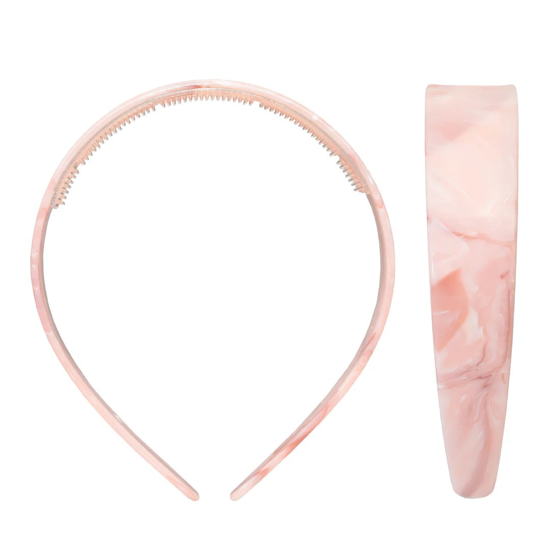 WIDE STARLET HEADBAND IN PINK CHANTILLY