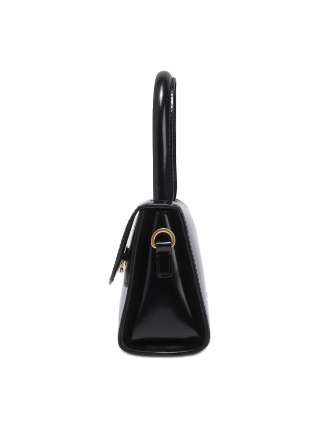 MINI BLACK SEMI PATENT LEATHER