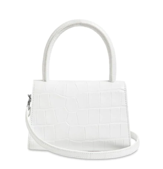 MINI WHITE CROCO EMBOSSED LEATHER