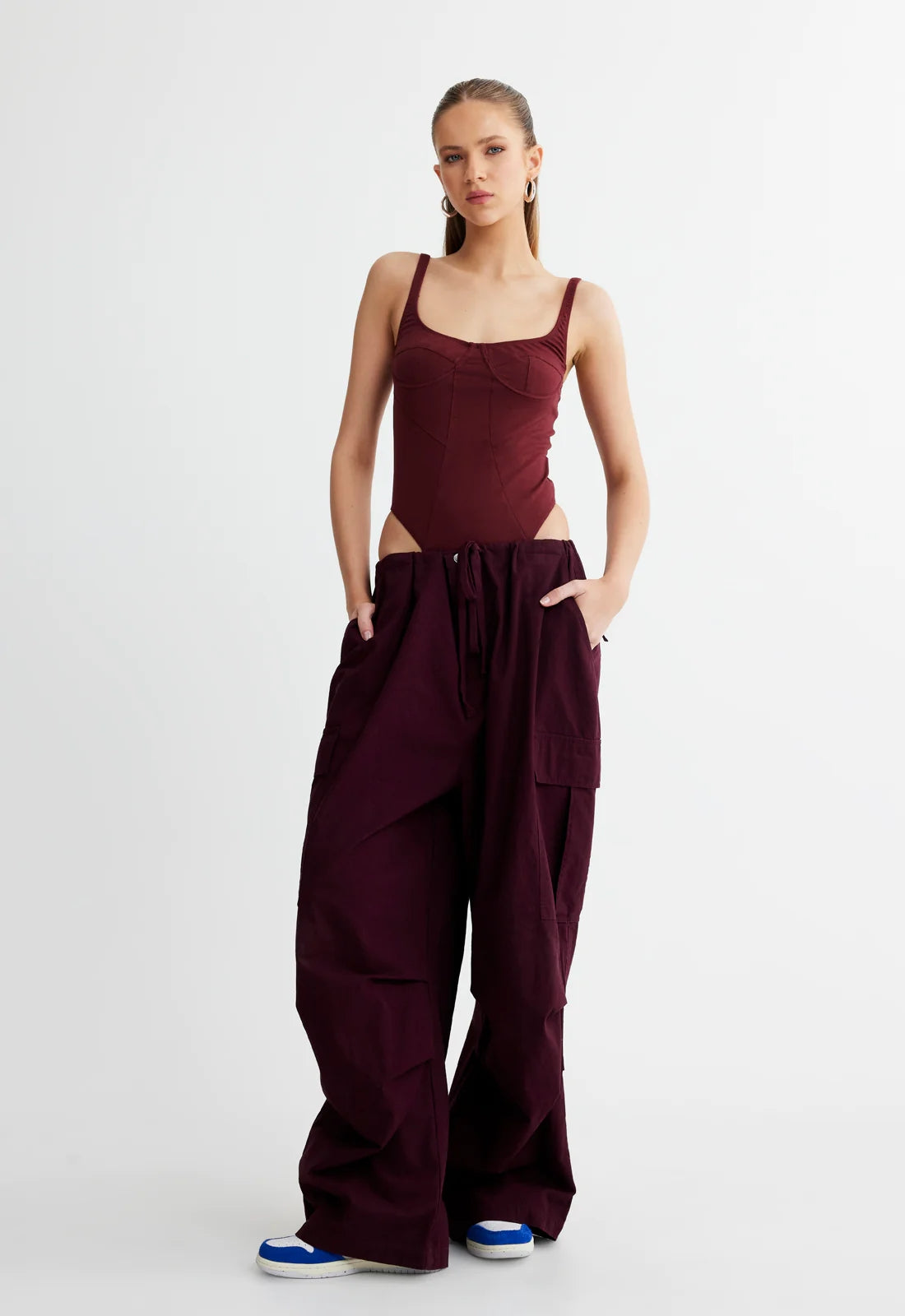 JE TAIME BODYSUIT BURGUNDY