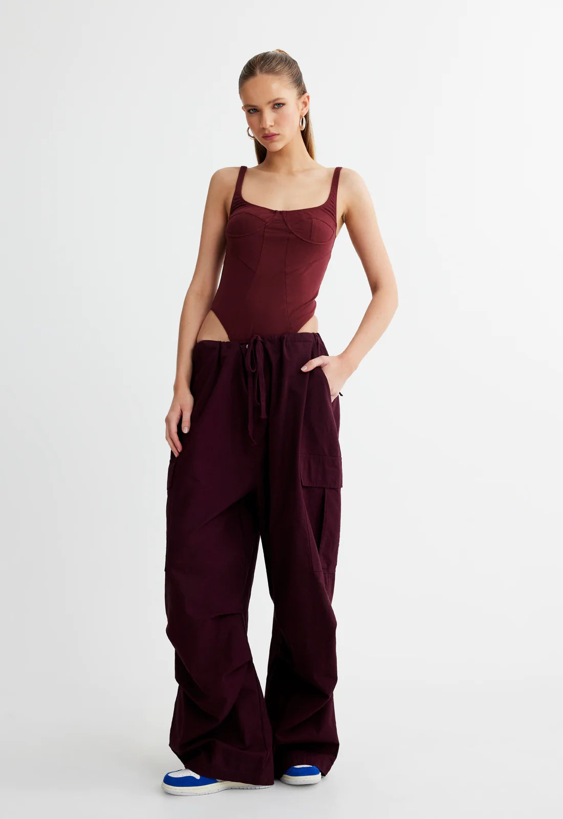 JE TAIME BODYSUIT BURGUNDY