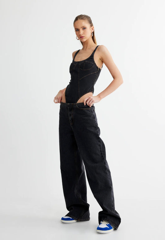 JE TAIME BODYSUIT CHARCOAL