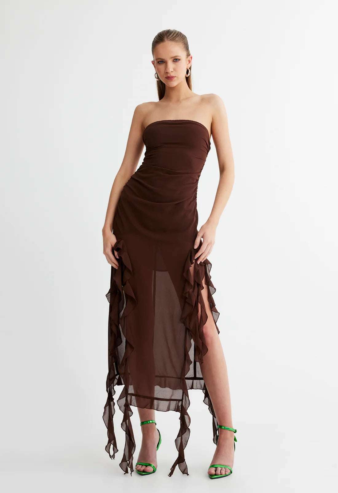 RENDEZVOUS DRESS CHOCOLATE