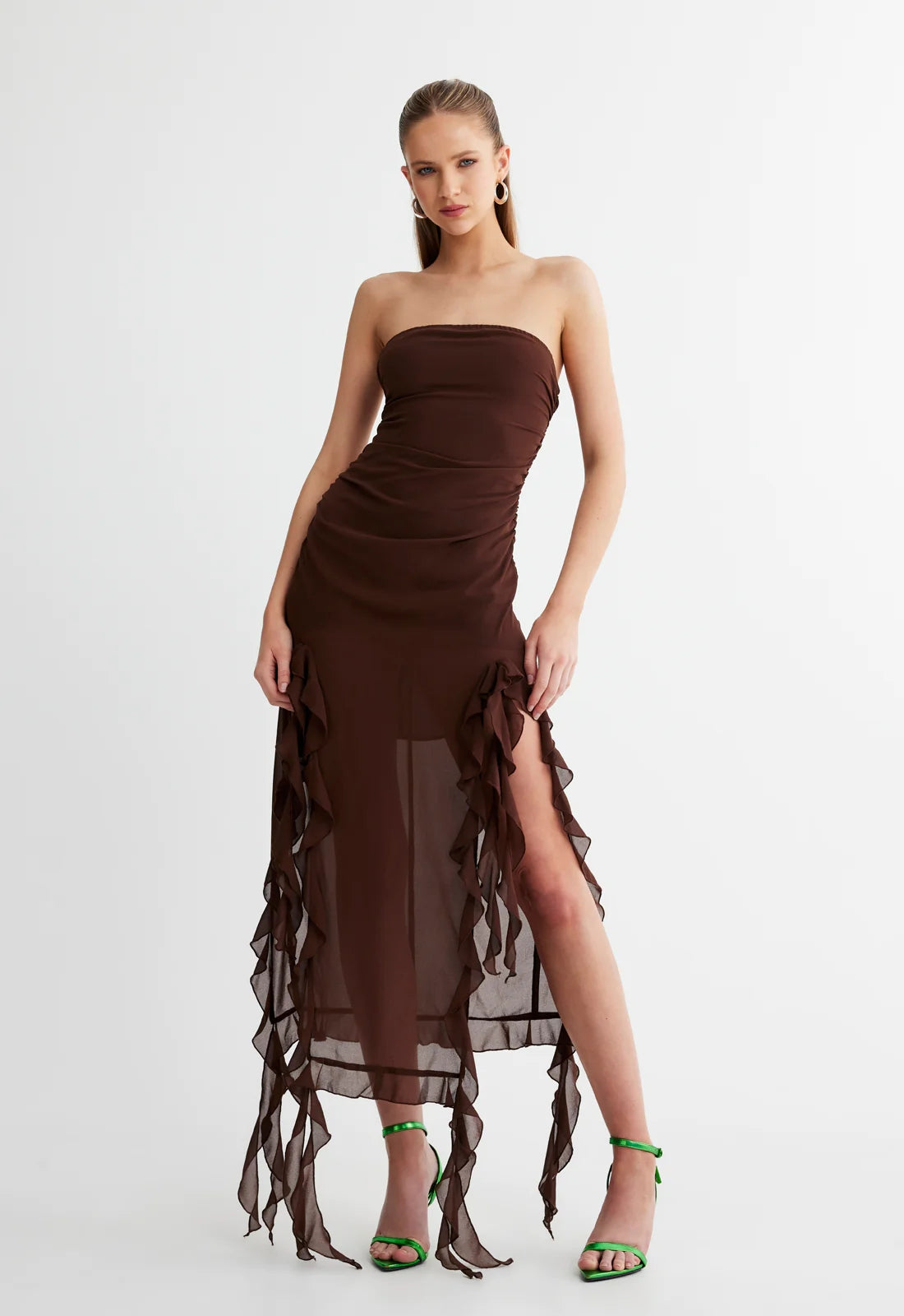 RENDEZVOUS DRESS CHOCOLATE