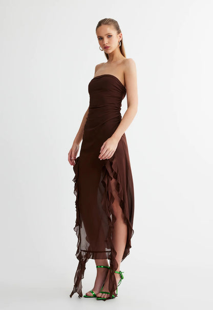RENDEZVOUS DRESS CHOCOLATE