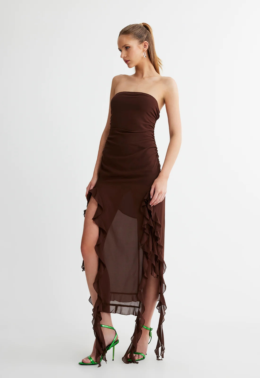 RENDEZVOUS DRESS CHOCOLATE