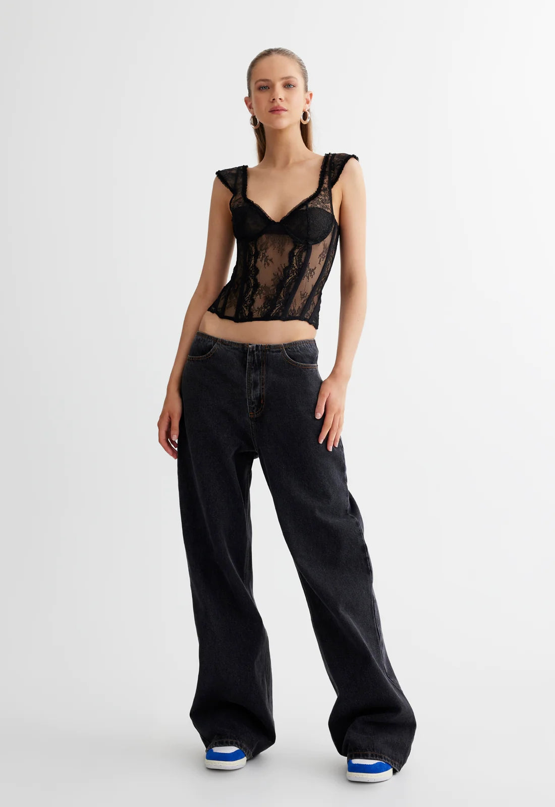 SOME LIKE IT HOT LACE CORSET ONYX