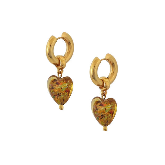 HEART OF GLASS EARRINGS GOLD
