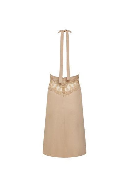 Solana Midi Dress in Beige Plaid