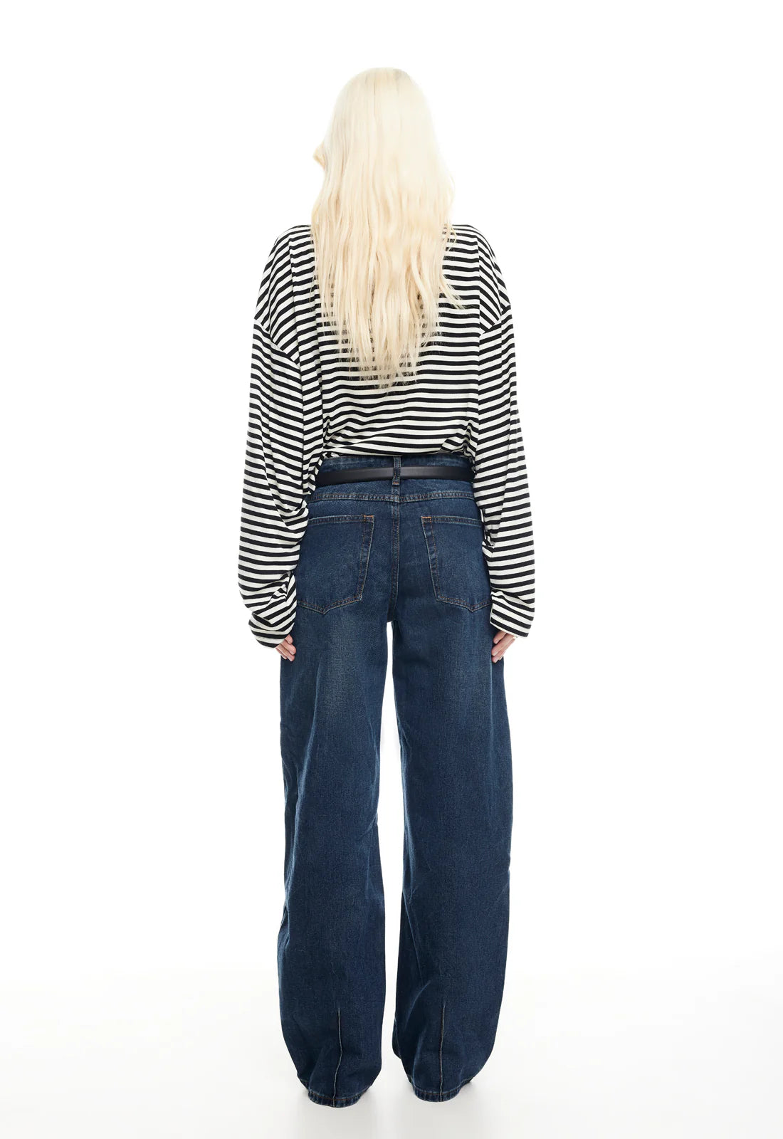Bloom Long Sleeve T-shirt in Onyx Stripe