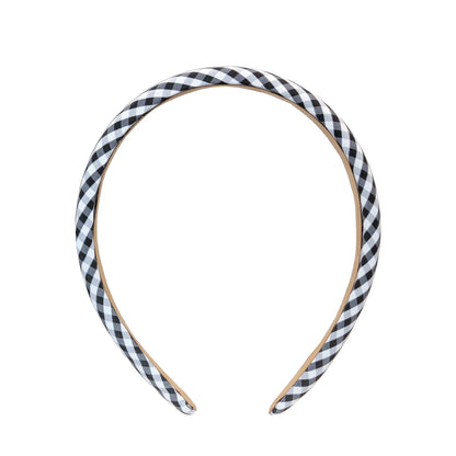 Halo Headband in Navy Gingham
