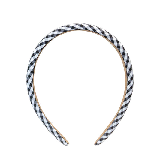 Halo Headband in Navy Gingham