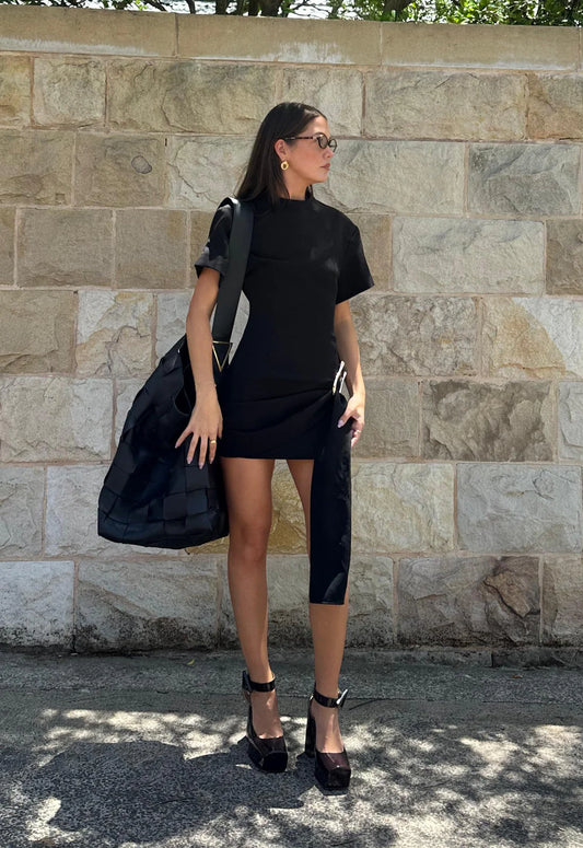 Martini Mini Dress in Onyx