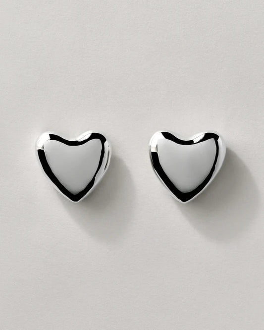 Voluptuous Heart Earrings, Lrg