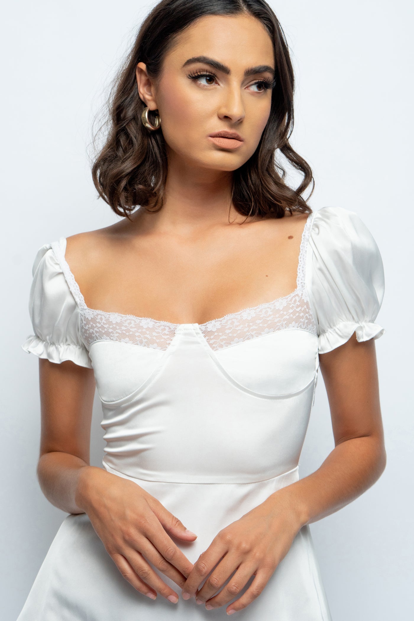 WHITE BELLINA MINI DRESS