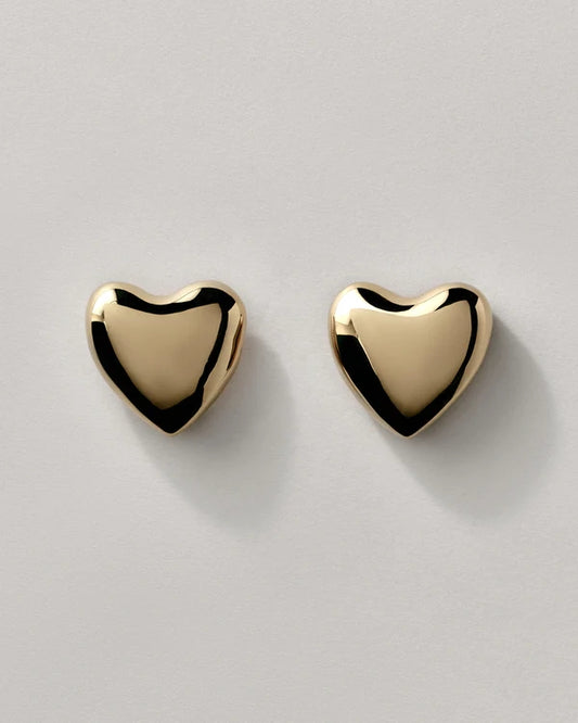 Voluptuous Heart Earrings, Lrg