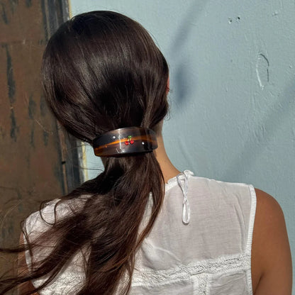 Ponytail Barrette in Tortoise Cherry