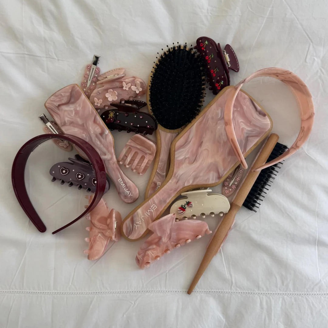 WIDE STARLET HEADBAND IN PINK CHANTILLY