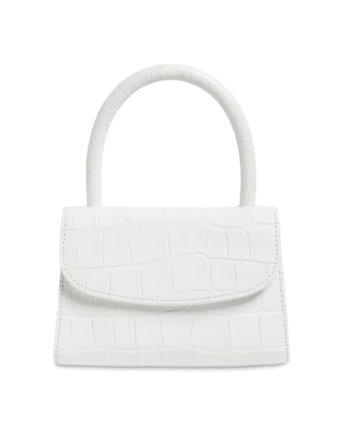 MINI WHITE CROCO EMBOSSED LEATHER