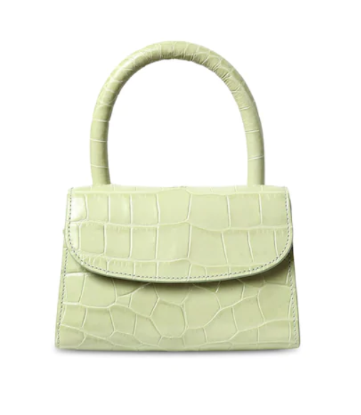 MINI SAGE GREEN CROCO EMBOSSED LEATHER
