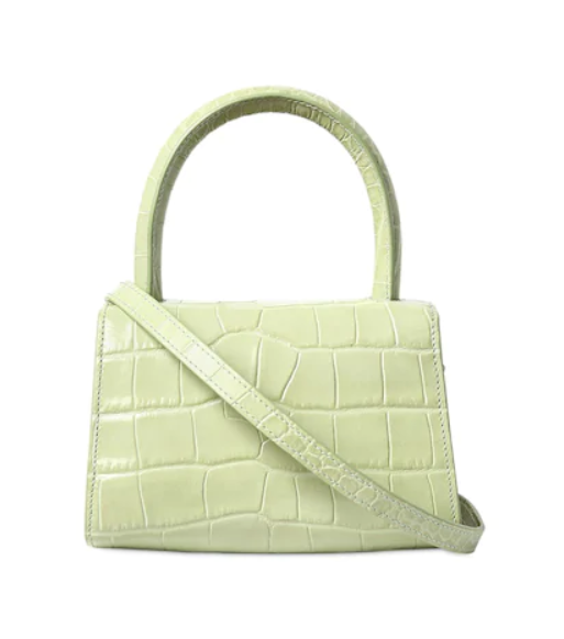 MINI SAGE GREEN CROCO EMBOSSED LEATHER