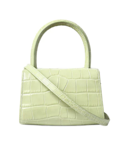 MINI SAGE GREEN CROCO EMBOSSED LEATHER