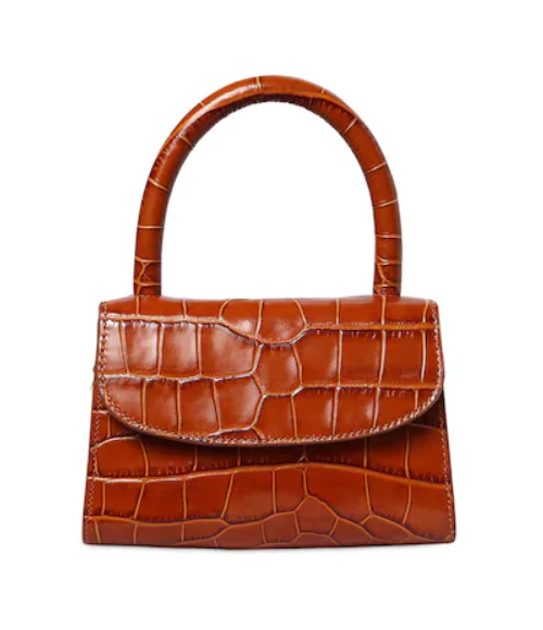 MINI TAN CROCO EMBOSSED LEATHER