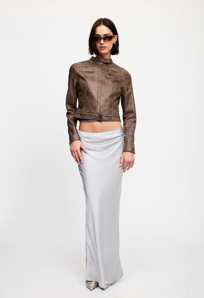BELLA MOTO JACKET CHOCOLATE