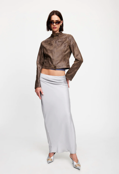 BELLA MOTO JACKET CHOCOLATE