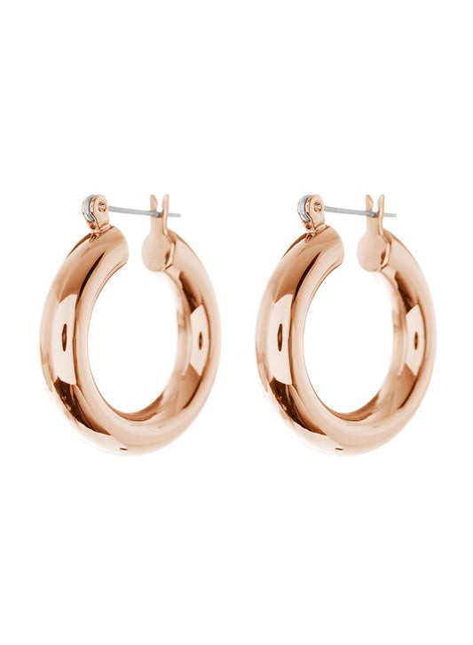 LUV AJ BABY AMALFI TUBE HOOPS- ROSE GOLD