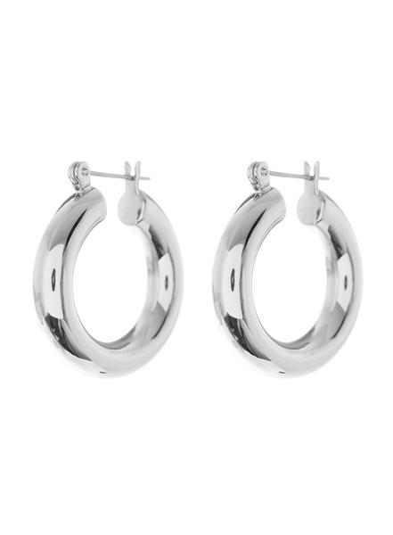 LUV AJ BABY AMALFI TUBE HOOPS- SILVER