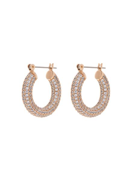 LUV AJ PAVE BABY AMALFI HOOPS- ROSE GOLD